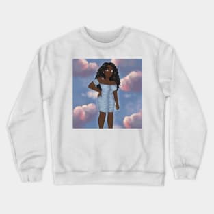 portrait cancer girl clouds anime Crewneck Sweatshirt